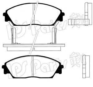 IPS PARTS IBD1423 Комплект гальмівних колодок, дискове гальмо