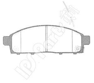 IPS PARTS IBD1501 Комплект гальмівних колодок, дискове гальмо