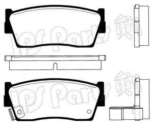 IPS PARTS IBD1806 Комплект гальмівних колодок, дискове гальмо