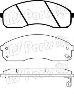 IPS PARTS IBD1K05 Комплект гальмівних колодок, дискове гальмо