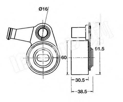 IPS PARTS ITB6238 Пристрій для натягу ременя, ремінь ГРМ