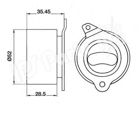 IPS PARTS ITB6308 Пристрій для натягу ременя, ремінь ГРМ