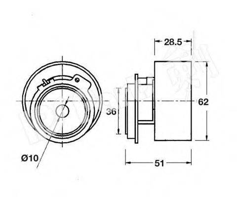 IPS PARTS ITB6313 Пристрій для натягу ременя, ремінь ГРМ