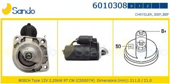 SANDO 60103080 Стартер