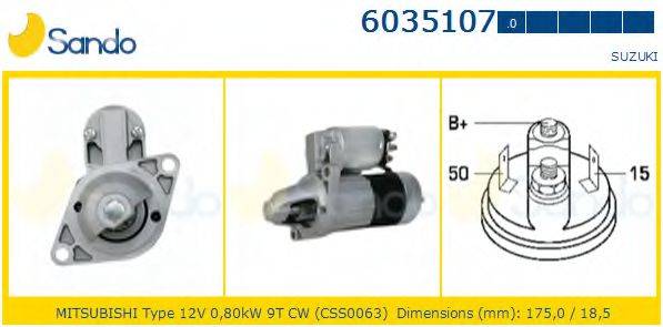 SANDO 60351070 Стартер