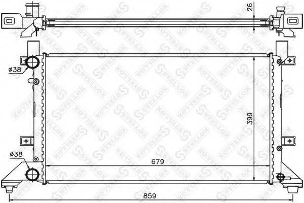 STELLOX 1025007SX Радіатор, охолодження двигуна