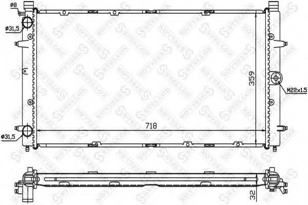 STELLOX 1025008SX Радіатор, охолодження двигуна