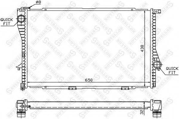 STELLOX 1025044SX Радіатор, охолодження двигуна