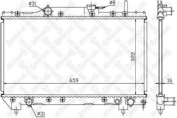 STELLOX 1025061SX Радіатор, охолодження двигуна