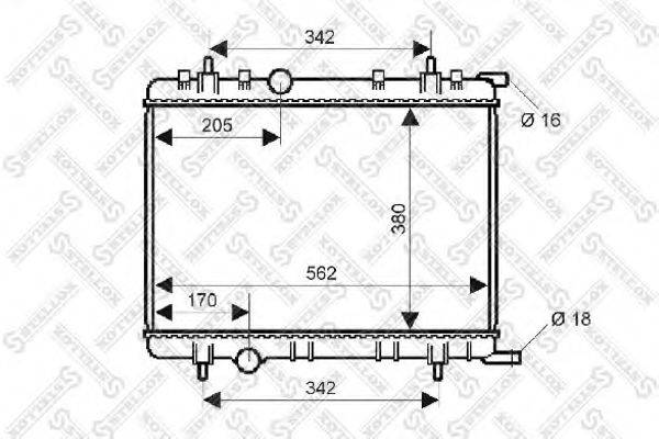 STELLOX 1025133SX Радіатор, охолодження двигуна