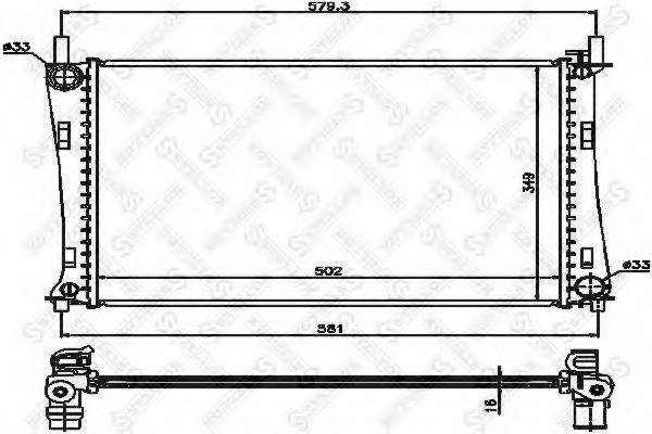 STELLOX 1025157SX Радіатор, охолодження двигуна