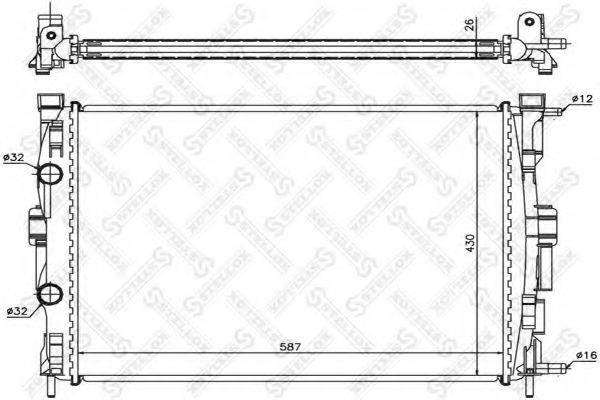 STELLOX 1025183SX Радіатор, охолодження двигуна