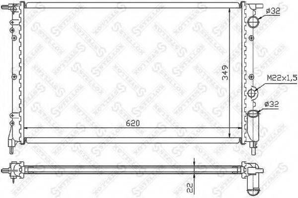 STELLOX 1025235SX Радіатор, охолодження двигуна