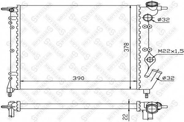 STELLOX 1025293SX Радіатор, охолодження двигуна