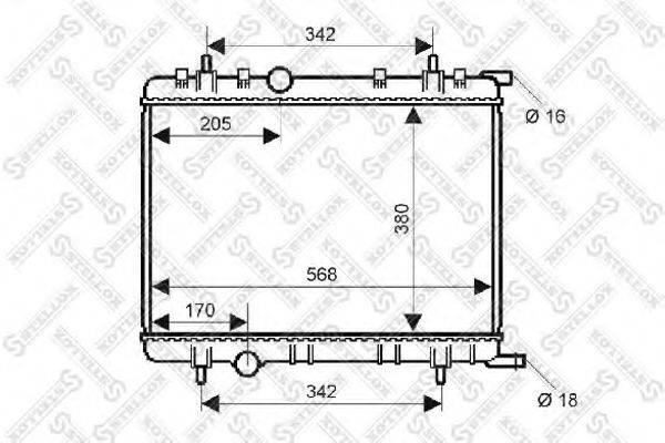 STELLOX 1025352SX Радіатор, охолодження двигуна