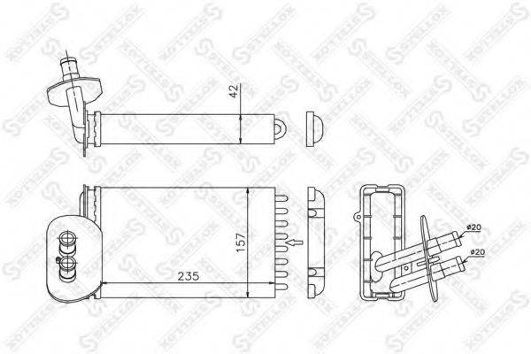 STELLOX 1035048SX Теплообмінник, опалення салону