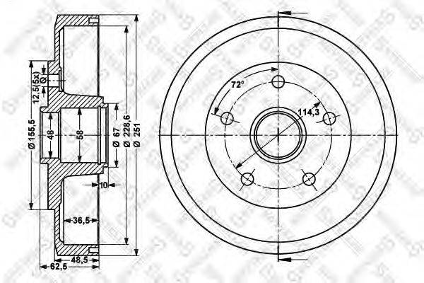 STELLOX 60253211SX Гальмівний барабан