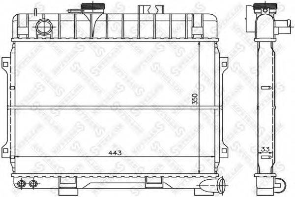 STELLOX 1025117SX Радіатор, охолодження двигуна