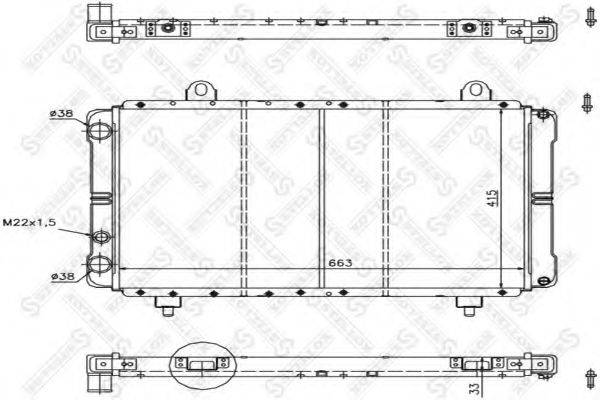 STELLOX 1025228SX Радіатор, охолодження двигуна