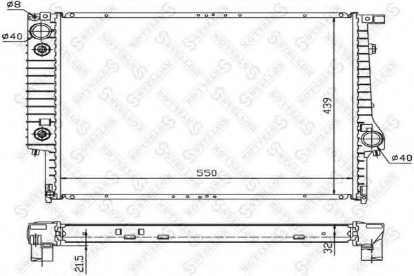 STELLOX 1025256SX Радіатор, охолодження двигуна