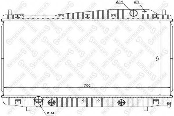 STELLOX 1025321SX Радіатор, охолодження двигуна