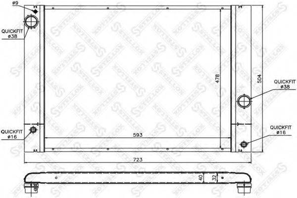 STELLOX 1025337SX Радіатор, охолодження двигуна