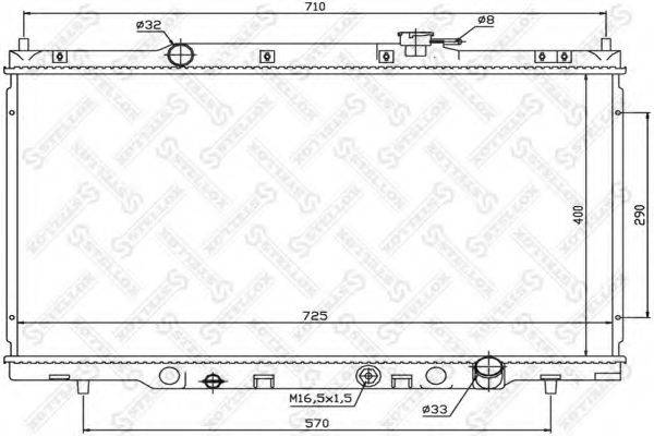 STELLOX 1025389SX Радіатор, охолодження двигуна