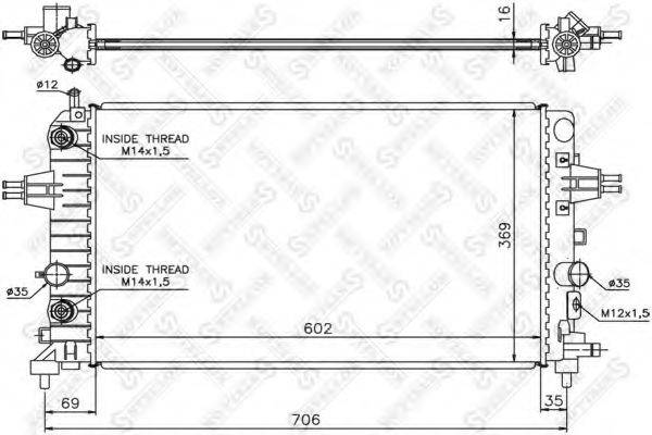 STELLOX 1025400SX Радіатор, охолодження двигуна