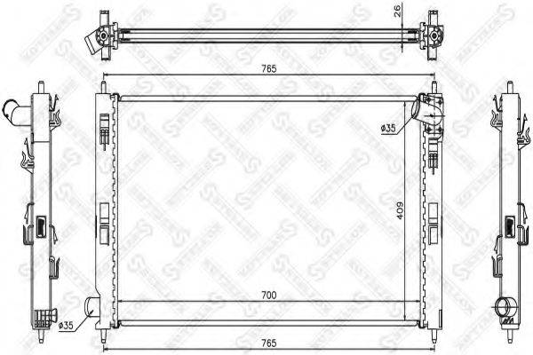 STELLOX 1025452SX Радіатор, охолодження двигуна