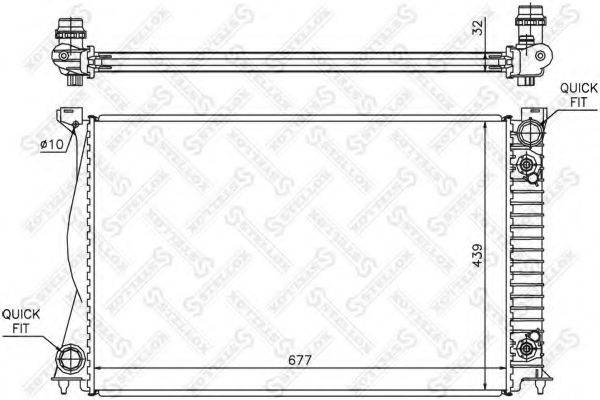 STELLOX 1025506SX Радіатор, охолодження двигуна