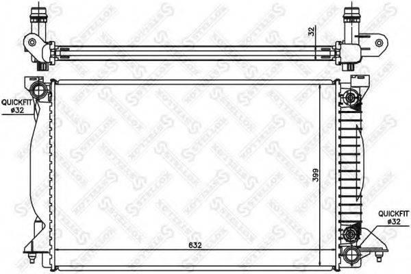 STELLOX 1025515SX Радіатор, охолодження двигуна