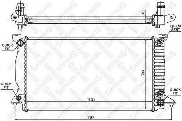 STELLOX 1025519SX Радіатор, охолодження двигуна