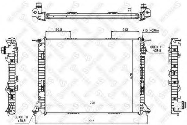 STELLOX 1025522SX Радіатор, охолодження двигуна