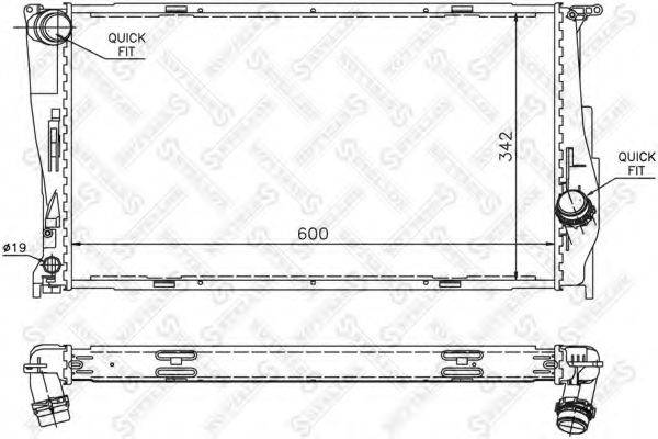 STELLOX 1025580SX Радіатор, охолодження двигуна