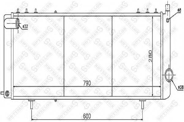 STELLOX 1025623SX Радіатор, охолодження двигуна