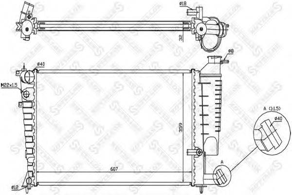 STELLOX 1025659SX Радіатор, охолодження двигуна