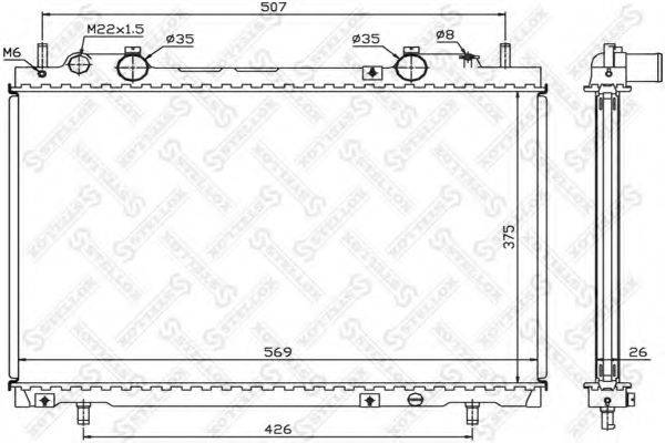 STELLOX 1025692SX Радіатор, охолодження двигуна