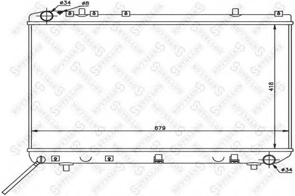 STELLOX 1025694SX Радіатор, охолодження двигуна