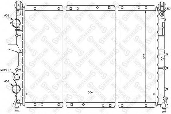 STELLOX 1025753SX Радіатор, охолодження двигуна