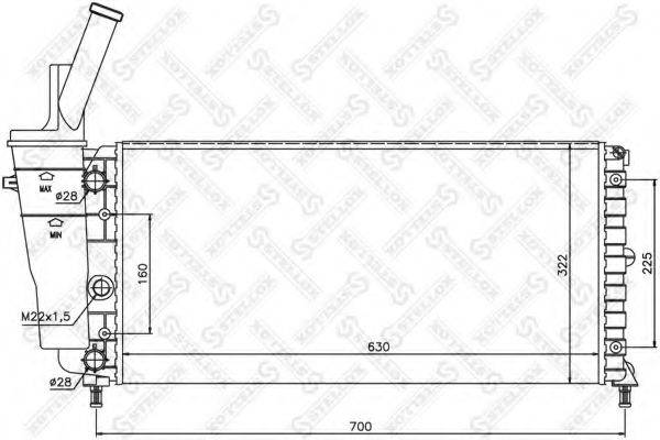 STELLOX 1025763SX Радіатор, охолодження двигуна