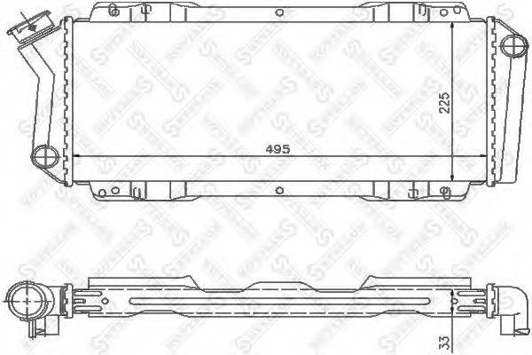 STELLOX 1025801SX Радіатор, охолодження двигуна