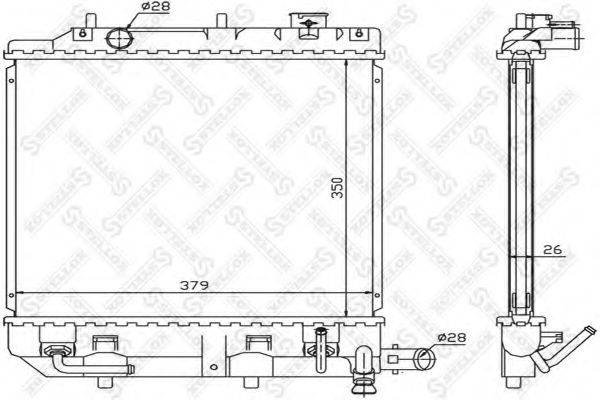 STELLOX 1025850SX Радіатор, охолодження двигуна