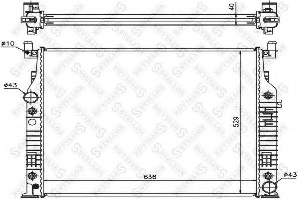 STELLOX 1025877SX Радіатор, охолодження двигуна