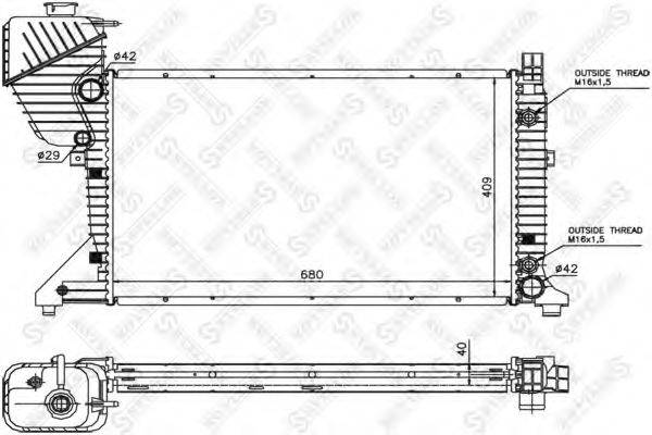 STELLOX 1025880SX Радіатор, охолодження двигуна