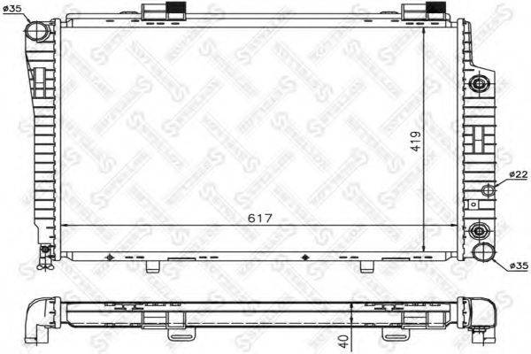 STELLOX 1025916SX Радіатор, охолодження двигуна