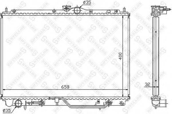 STELLOX 1025958SX Радіатор, охолодження двигуна