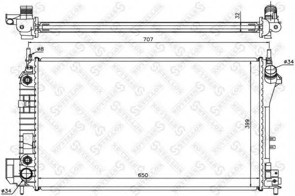 STELLOX 1026001SX Радіатор, охолодження двигуна