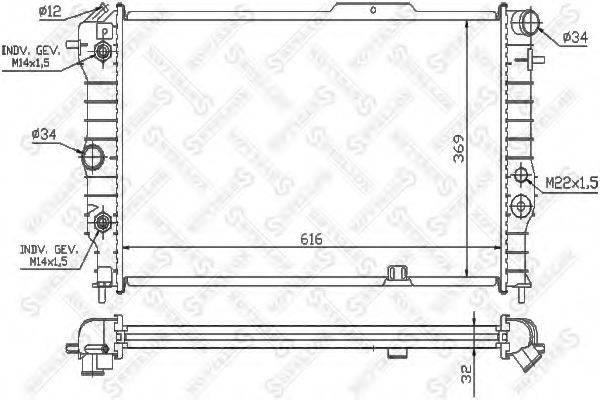 STELLOX 1026012SX Радіатор, охолодження двигуна