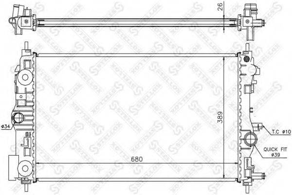 STELLOX 1026046SX Радіатор, охолодження двигуна