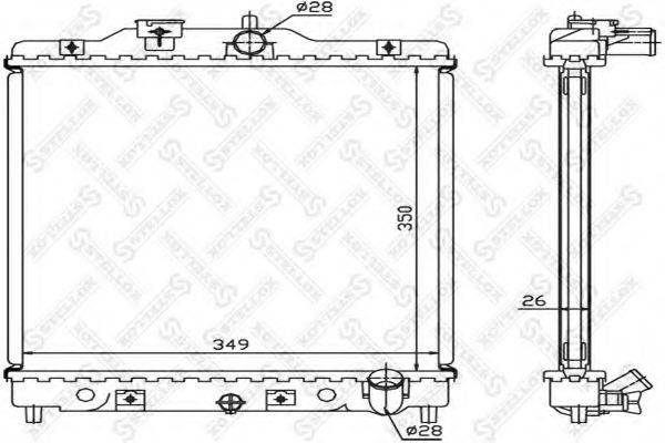 STELLOX 1026080SX Радіатор, охолодження двигуна